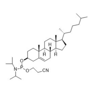 2-cyanoethyl ((3S,8S,9S,10R,13R,14S,17R)-10,13-dimethyl-17-((R)-6-methylheptan-2-yl)-2,3,4,7,8,9,10,11,12,13,14,15,16,17-tetradecahydro-1H-cyclopenta[a]phenanthren-3-yl) diisopropylphosphoramidite