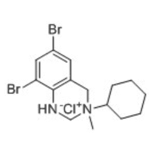 6,8-Dibromo-3-cyclohexyl-3-methyl-1,2,3,4-tetrahydroquinazolin-3-ium chloride