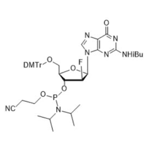 9-[2ʼ-FLUORO-2ʼ-DEOXY-5ʼ-O-DMTr-B-D- ARABINOFURANOSYL]-N2-ISOBUTYRYL- GUANINE-3ʼ-O-CE-AMIDITE