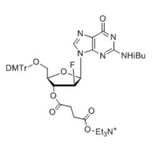 9-[2ʼ-FLUORO-2ʼ-DEOXY-5ʼ-O-DMTr-B-D- ARABINOFURANOSYL]-N2-ISOBUTYRYL- GUANINE-3ʼ-O-SUCCINATE, TEA SALT
