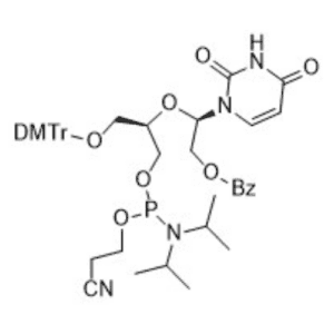 5'-DMTr-2'-Bz-3'-O-CEP-UNA-U